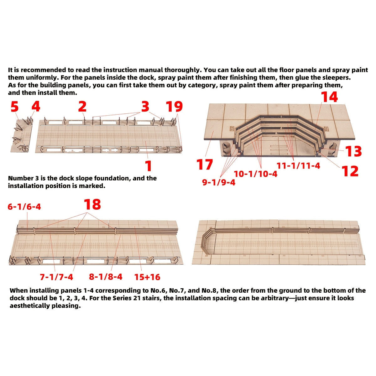 1/700 Scale Model Kit Navy Yard Naval Base Assembly